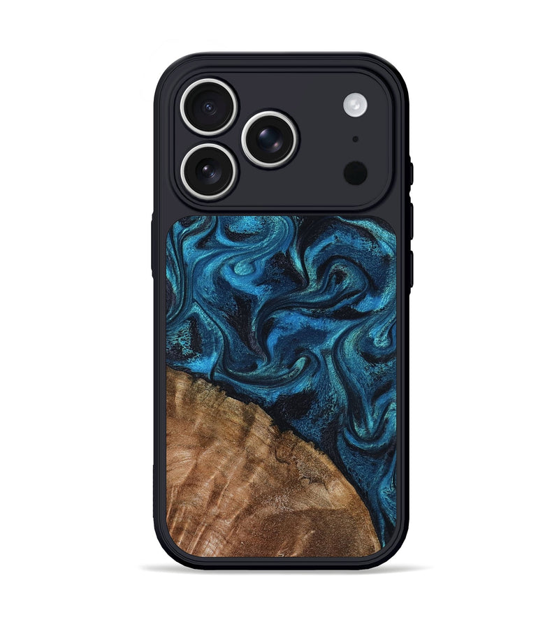 iPhone 17 Pro Wood Phone Case - Ester (Blue, 805139)