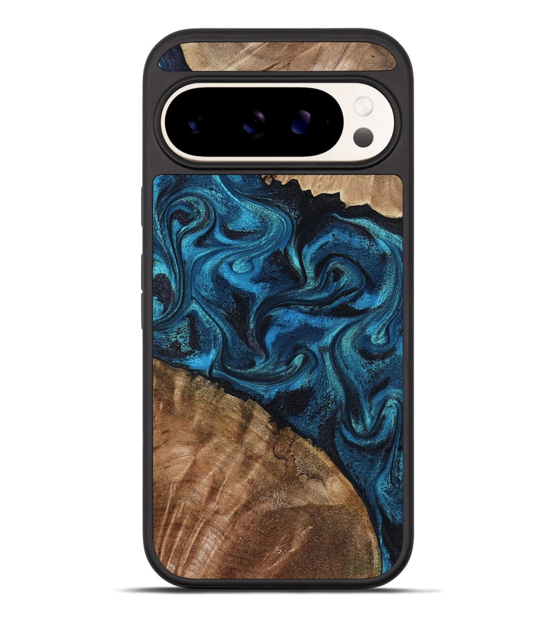 Pixel 10 Pro XL Wood Phone Case - Ester (Blue, 805139)