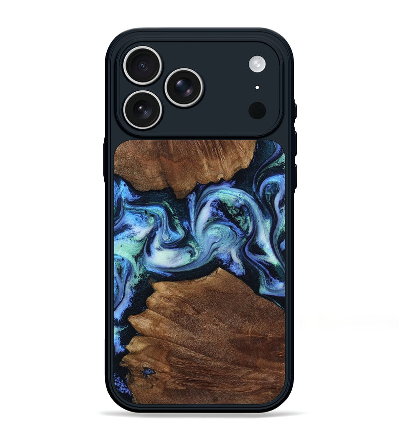 iPhone 17 Pro Max Wood Phone Case - Verla (Blue, 805141)
