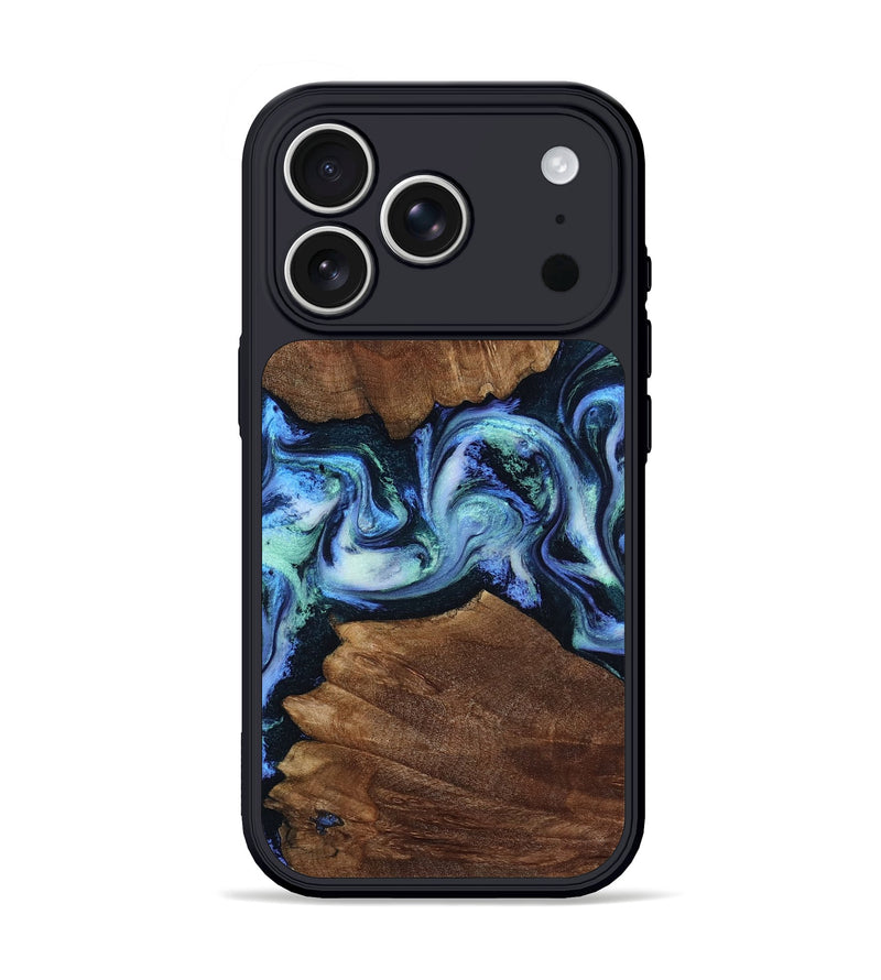 iPhone 17 Pro Wood Phone Case - Verla (Blue, 805141)