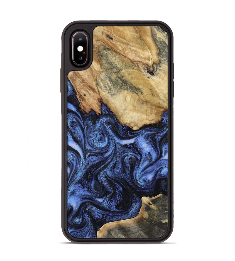 iPhone Xs Max Wood Phone Case - Maximus (Blue, 805143)