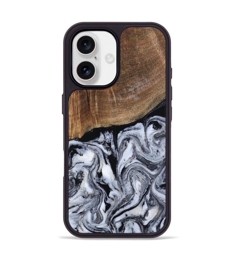 iPhone 17 Wood Phone Case - Clare (Black & White, 805184)