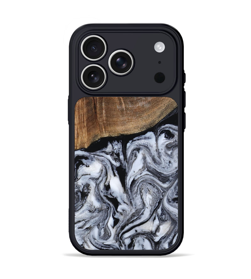 iPhone 17 Pro Wood Phone Case - Clare (Black & White, 805184)