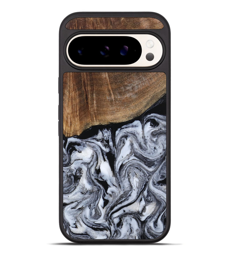 Pixel 10 Pro XL Wood Phone Case - Clare (Black & White, 805184)