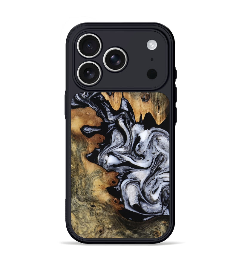 iPhone 17 Pro Wood Phone Case - Noelia (Black & White, 805185)