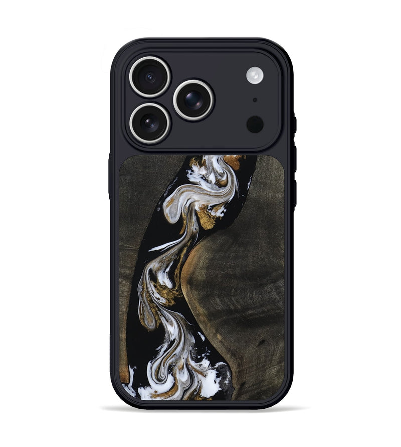 iPhone 17 Pro Wood Phone Case - Kristin (Black & White, 805189)