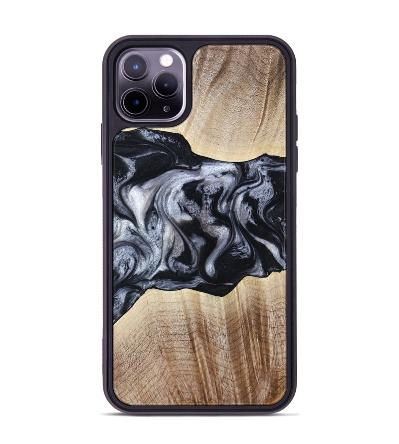 iPhone 11 Pro Max Wood Phone Case - Erick (Black & White, 805190)
