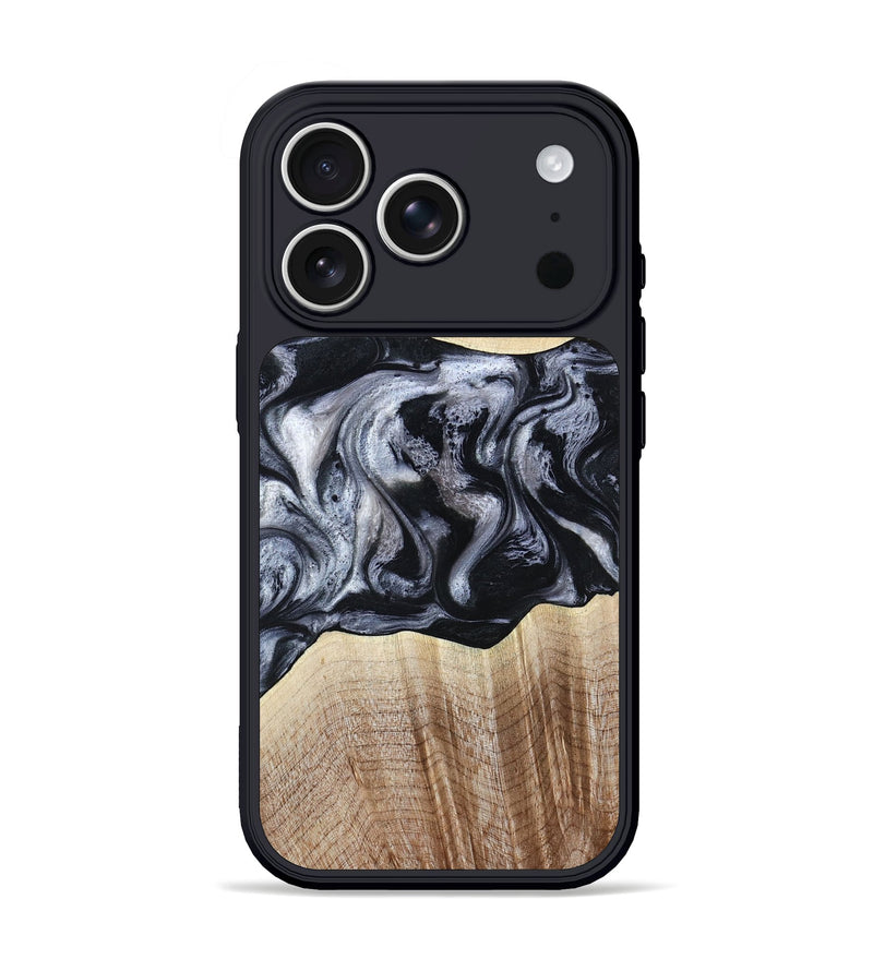 iPhone 17 Pro Wood Phone Case - Erick (Black & White, 805190)