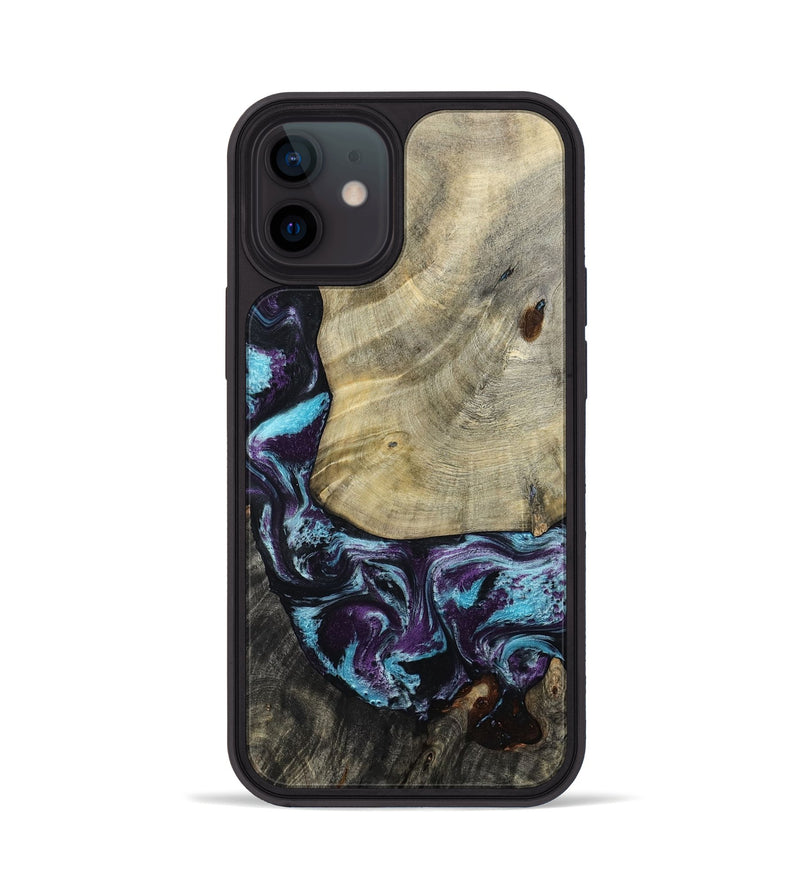iPhone 12 Wood Phone Case - Aylin (Purple, 805211)