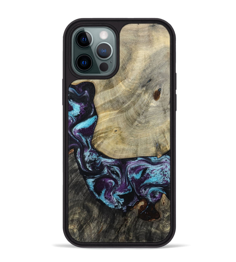 iPhone 12 Pro Max Wood Phone Case - Aylin (Purple, 805211)