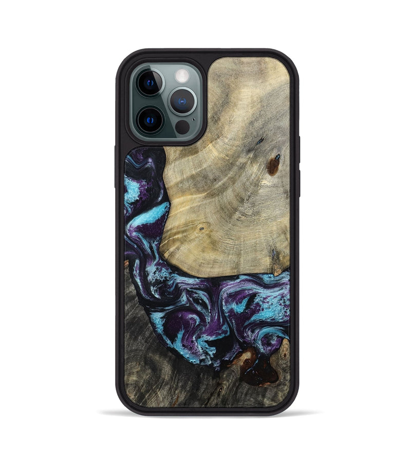 iPhone 12 Pro Wood Phone Case - Aylin (Purple, 805211)