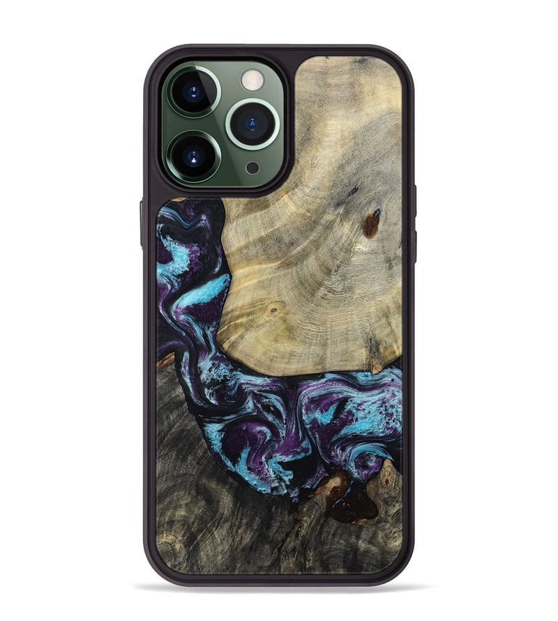 iPhone 13 Pro Max Wood Phone Case - Aylin (Purple, 805211)