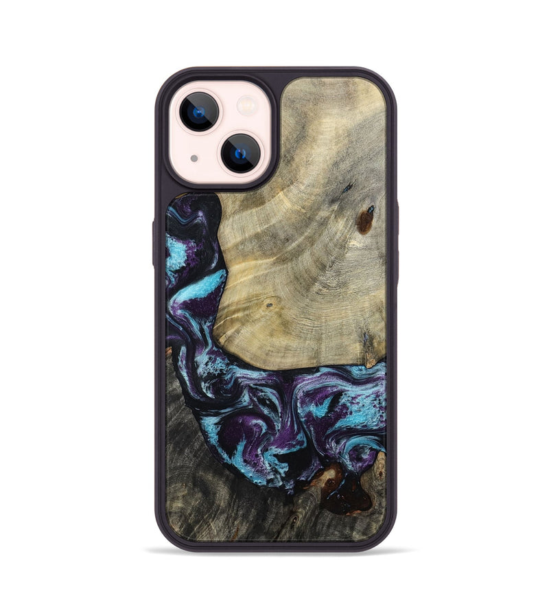 iPhone 14 Wood Phone Case - Aylin (Purple, 805211)