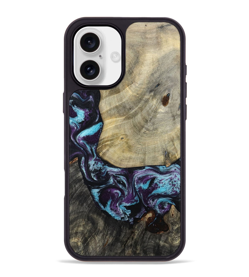 iPhone 16 Plus Wood Phone Case - Aylin (Purple, 805211)