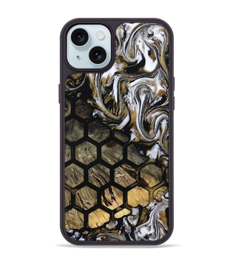 iPhone 15 Plus Wood Phone Case - Sudie (Pattern, 805221)