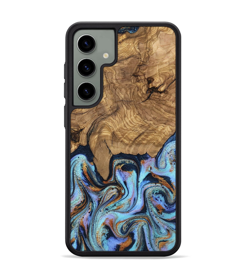 Galaxy S24 Plus Wood Phone Case - Gloria (Teal & Gold, 805231)