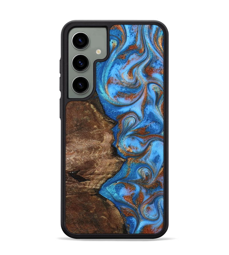 Galaxy S24 Plus Wood Phone Case - Lettie (Teal & Gold, 805232)