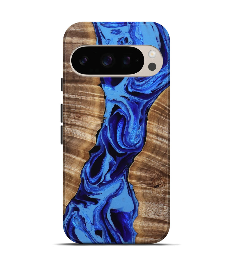 Pixel 10 Wood Live Edge Phone Case - Koby (Blue, 805260)