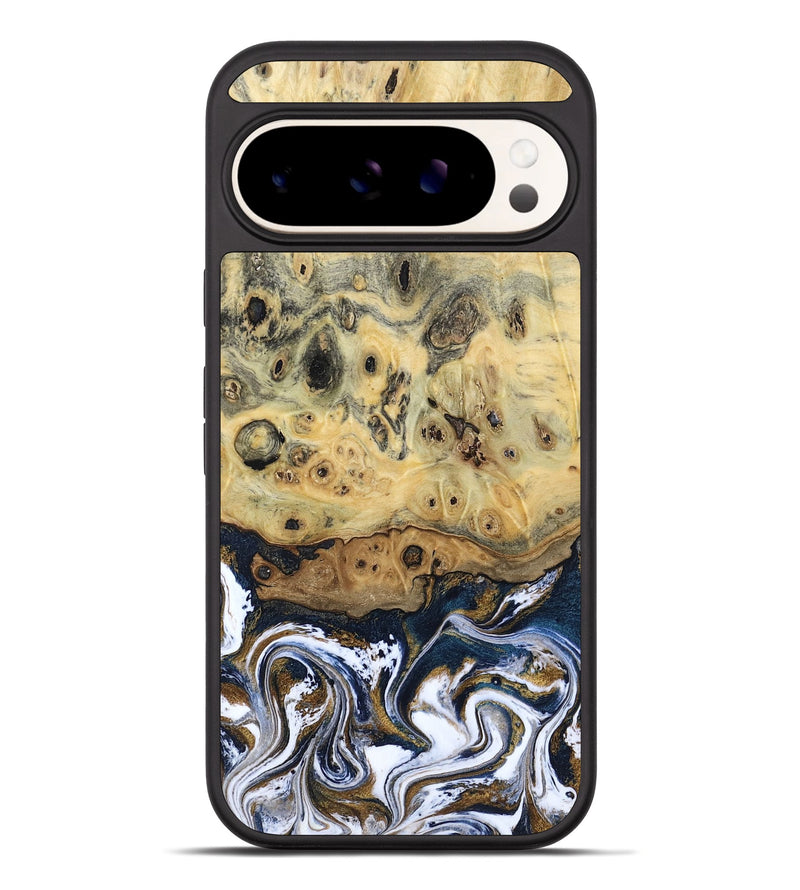 Pixel 10 Pro XL Wood Phone Case - Emely (Teal & Gold, 805270)