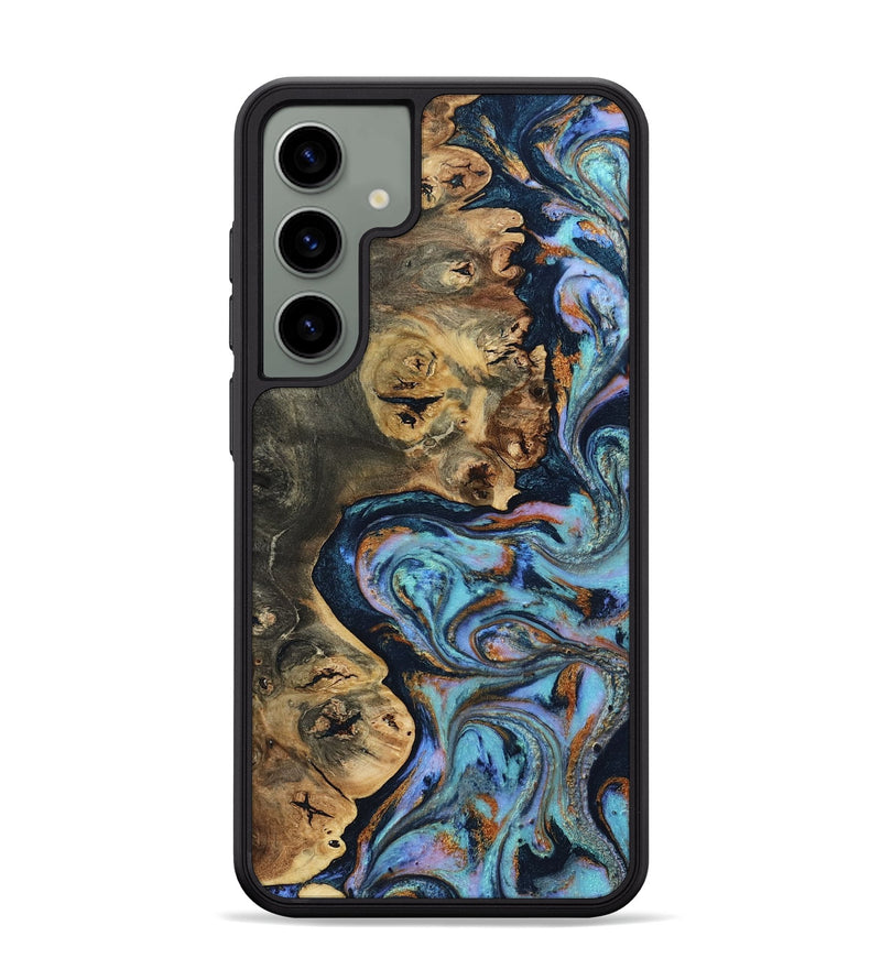 Galaxy S24 Plus Wood Phone Case - Romeo (Teal & Gold, 805271)
