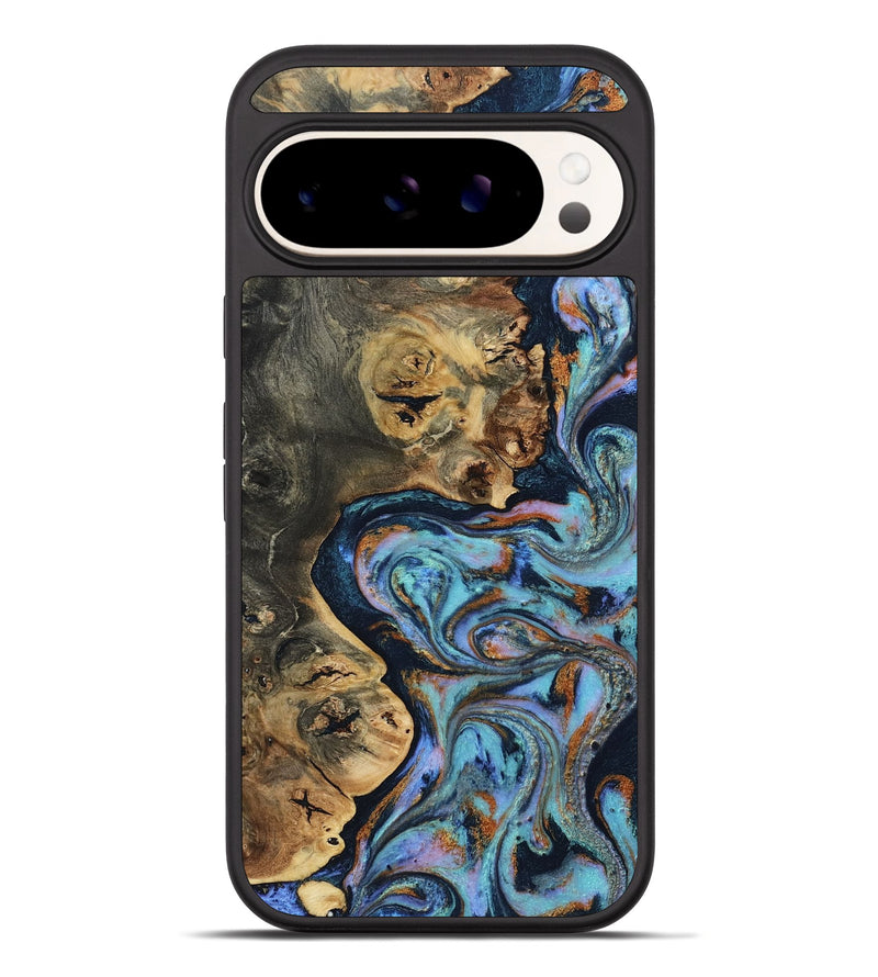 Pixel 10 Pro XL Wood Phone Case - Romeo (Teal & Gold, 805271)
