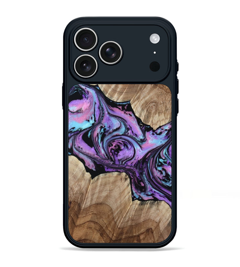 iPhone 17 Pro Max Wood Phone Case - Tamera (Purple, 805278)