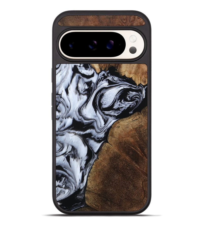 Pixel 10 Pro XL Wood Phone Case - Genesis (Black & White, 805283)