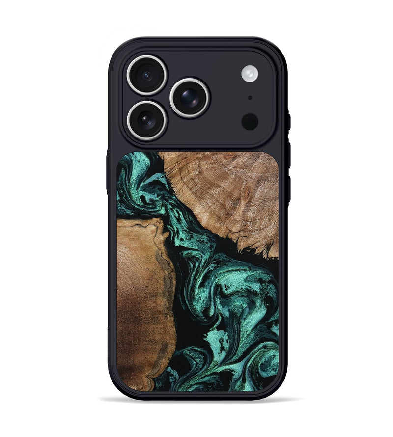 iPhone 17 Pro Wood Phone Case - Elvis (Green, 805290)