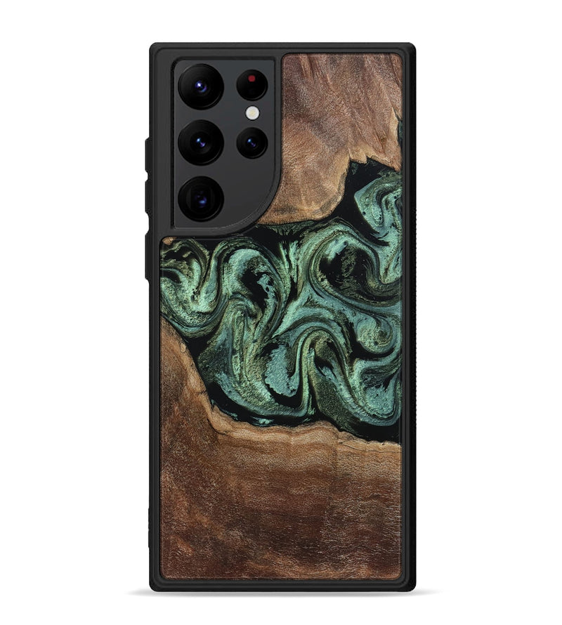 Galaxy S22 Ultra Wood Phone Case - Alycia (Green, 805291)