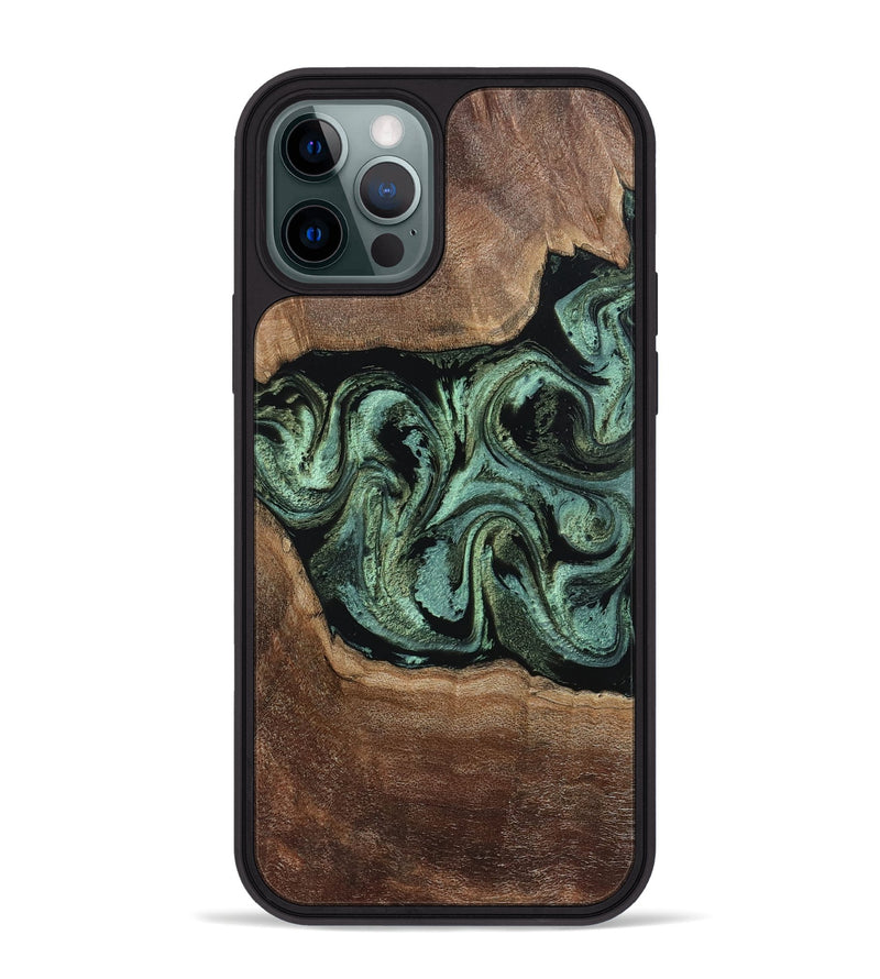 iPhone 12 Pro Max Wood Phone Case - Alycia (Green, 805291)