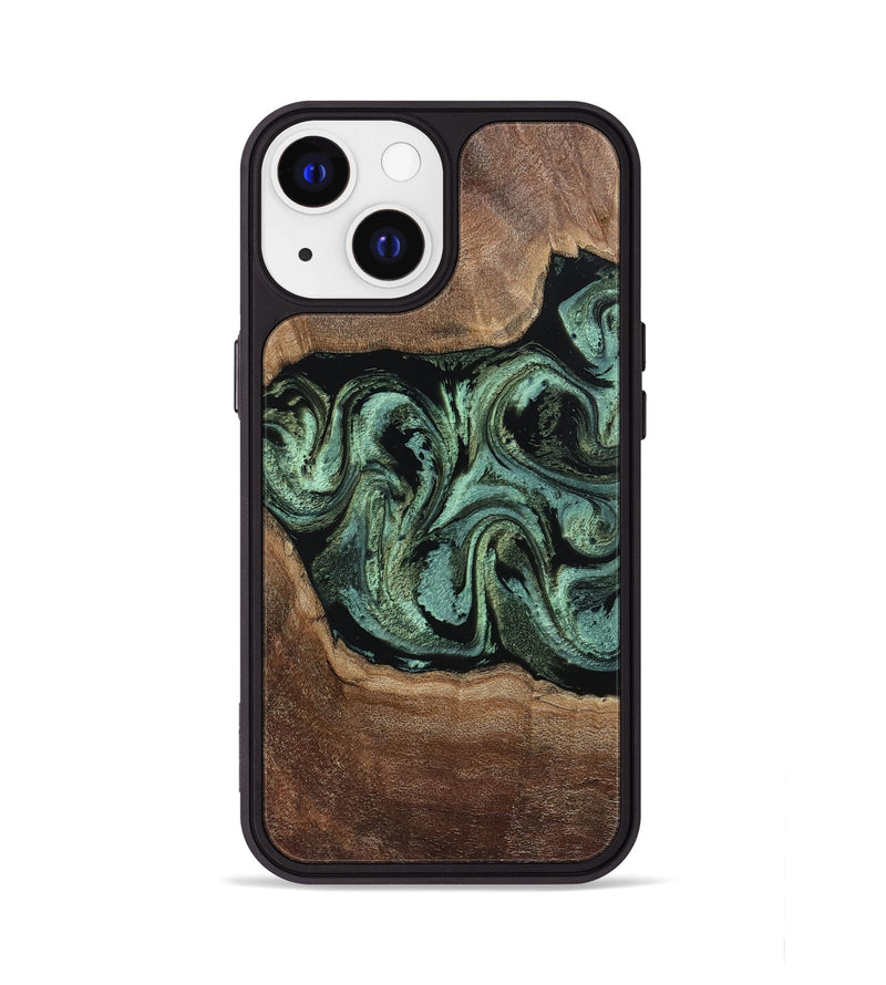 iPhone 13 Wood Phone Case - Alycia (Green, 805291)