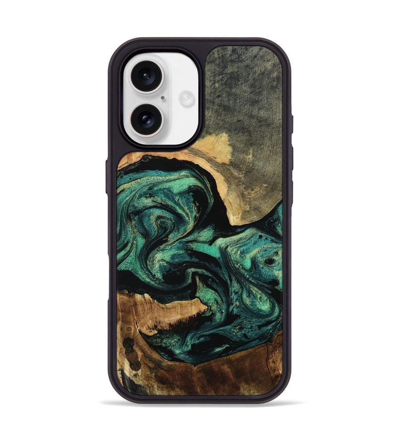 iPhone 17 Wood Phone Case - Omer (Green, 805292)