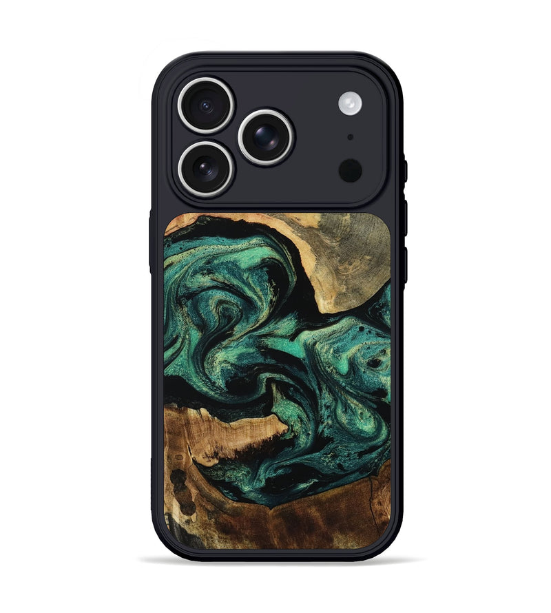 iPhone 17 Pro Wood Phone Case - Omer (Green, 805292)