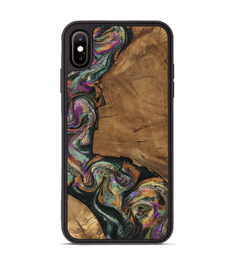 iPhone Xs Max Wood Phone Case - Briar (Green, 805293)