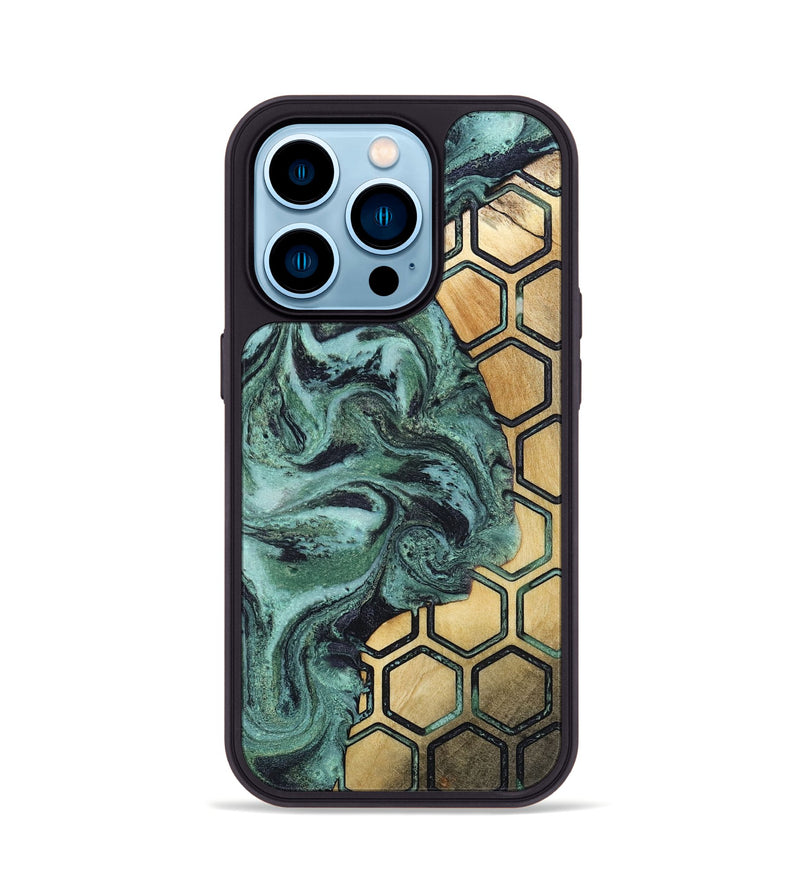 iPhone 14 Pro Wood Phone Case - Odie (Pattern, 805296)