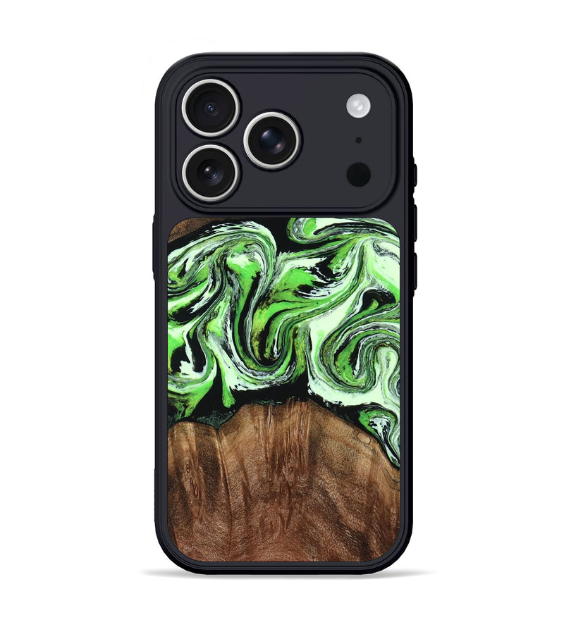 iPhone 17 Pro Wood Phone Case - Tyree (Green, 805325)