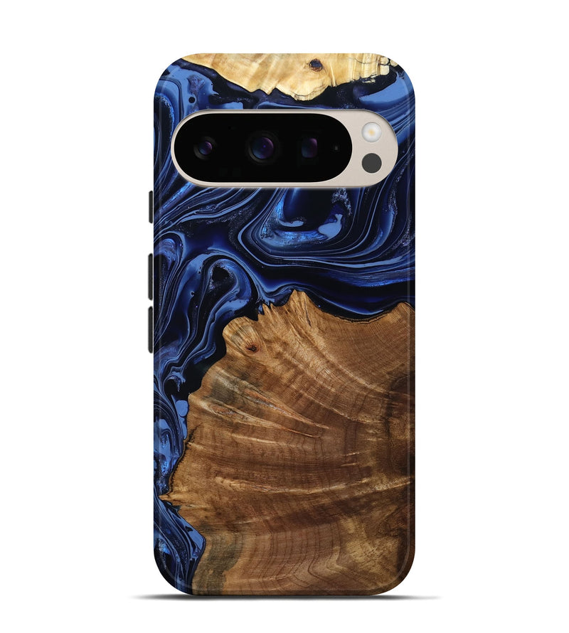 Pixel 10 Wood Live Edge Phone Case - Ivanna (Blue, 805354)