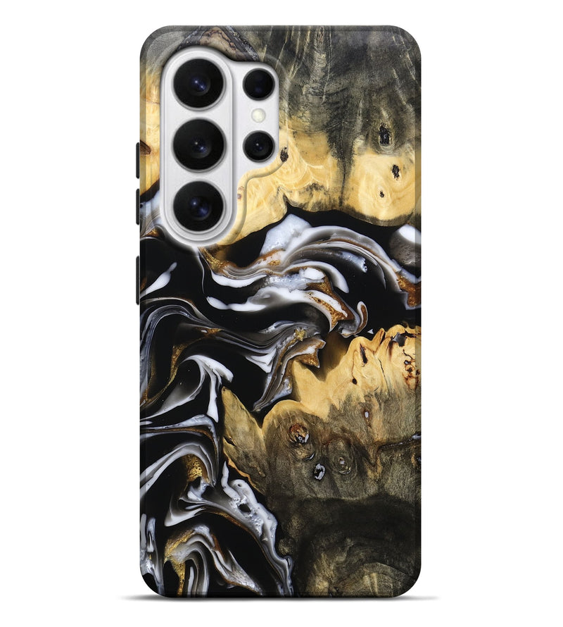 Galaxy S26 Ultra Wood Live Edge Phone Case - Abril (Black & White, 805356)