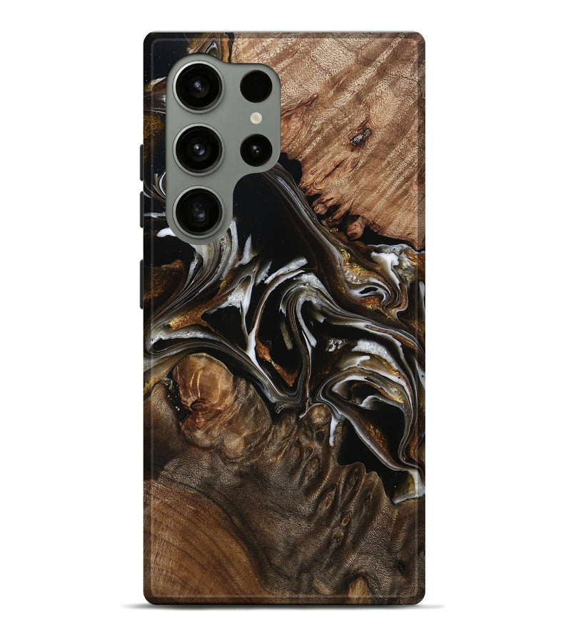 Galaxy S24 Ultra Wood Live Edge Phone Case - Amaya (Black & White, 805365)