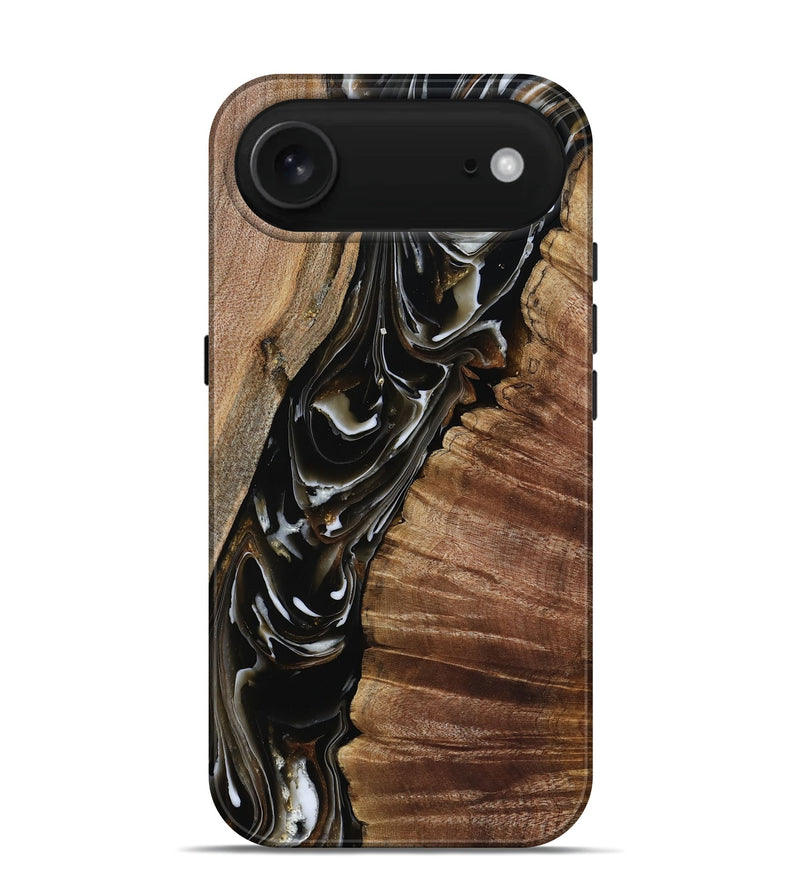 iPhone 17 Air Wood Live Edge Phone Case - Ciera (Black & White, 805366)