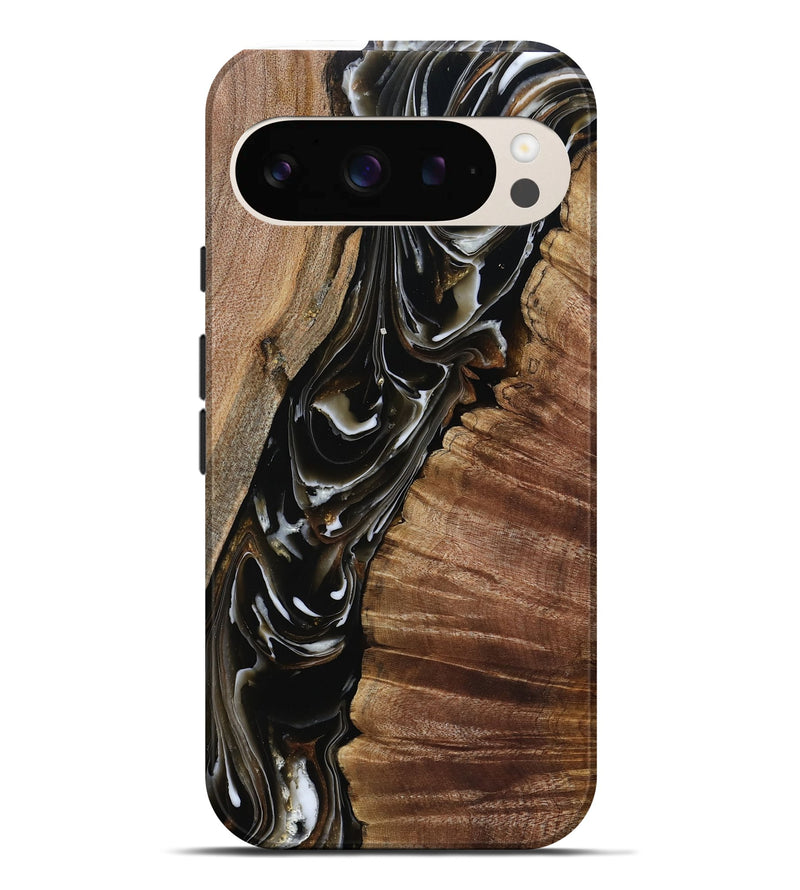 Pixel 9 Pro XL Wood Live Edge Phone Case - Ciera (Black & White, 805366)