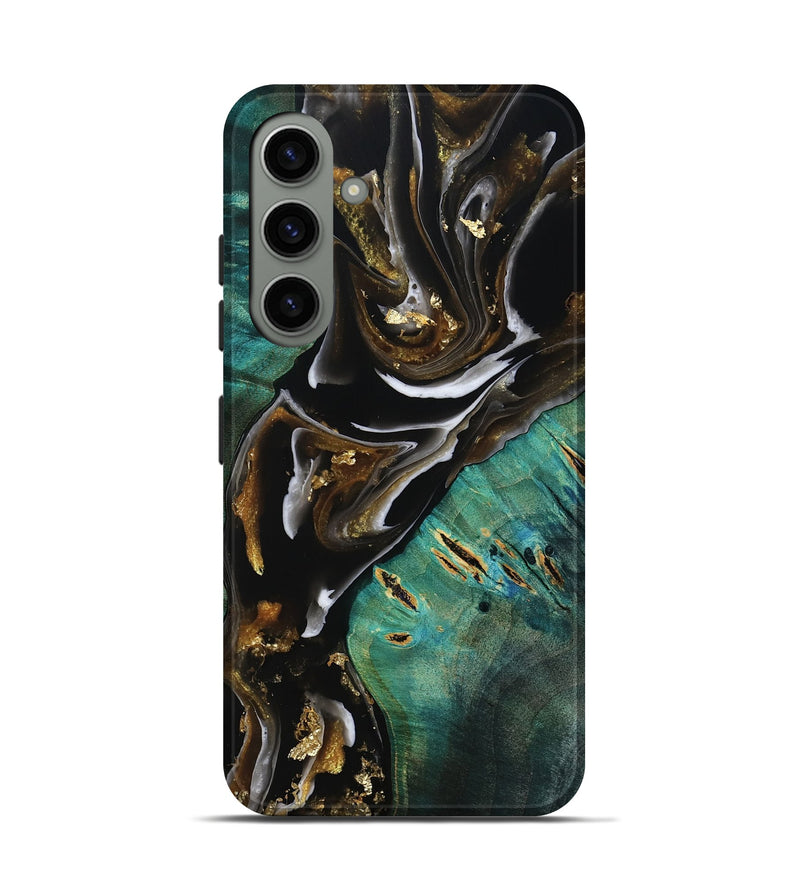Galaxy S24 Wood Live Edge Phone Case - Maddie (Black & White, 805367)