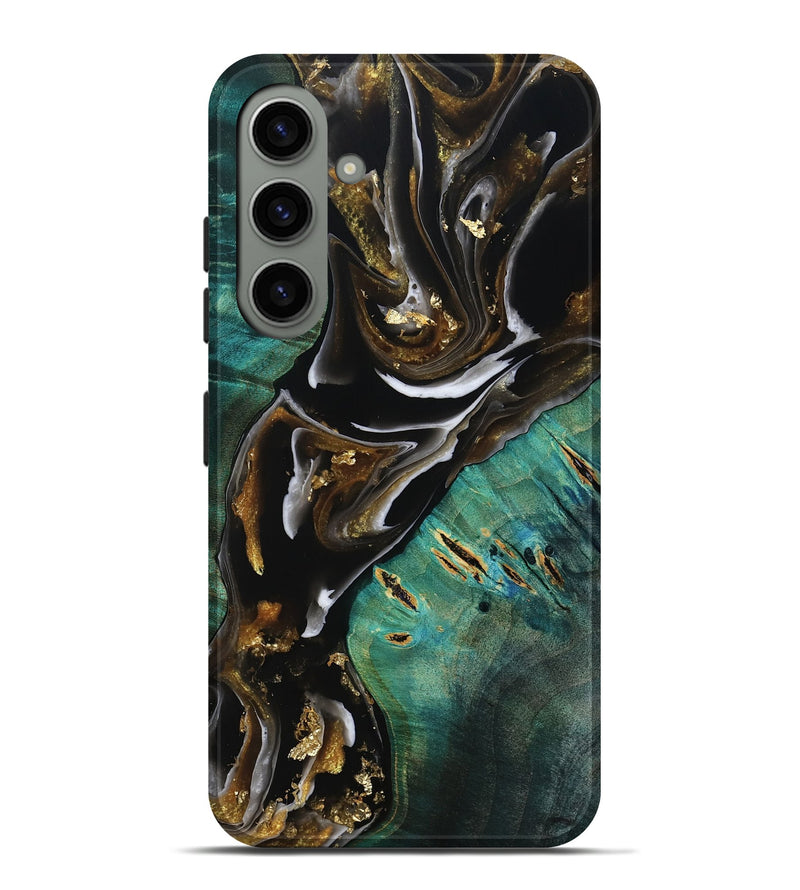 Galaxy S24 Plus Wood Live Edge Phone Case - Maddie (Black & White, 805367)