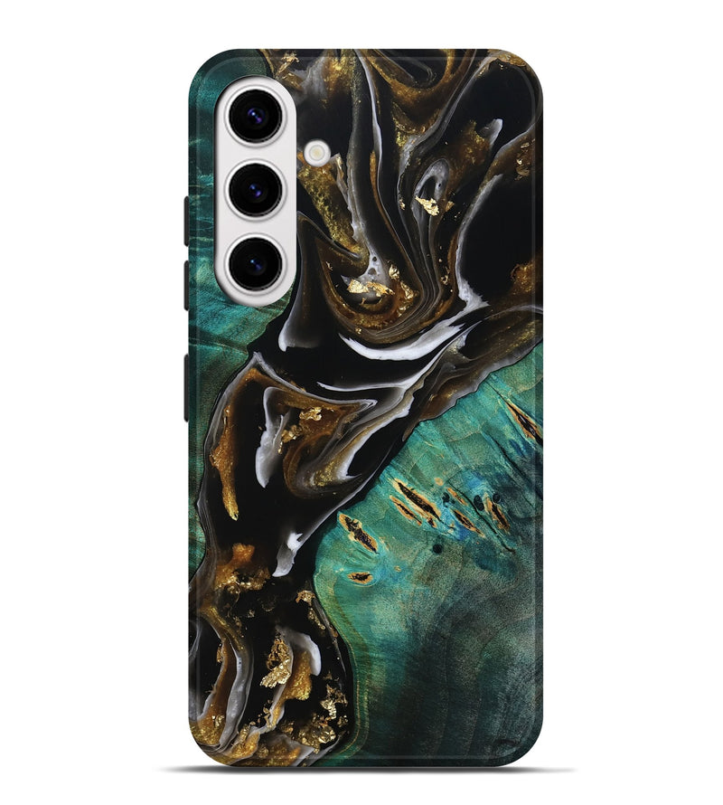 Galaxy S25 Plus Wood Live Edge Phone Case - Maddie (Black & White, 805367)