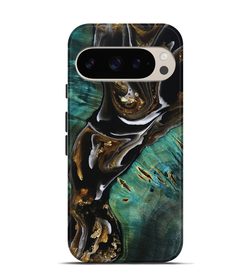 Pixel 9 Wood Live Edge Phone Case - Maddie (Black & White, 805367)