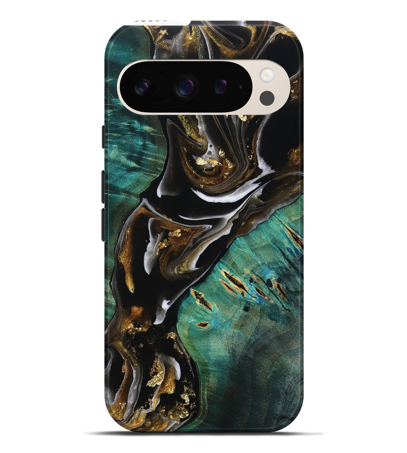 Pixel 9 Pro XL Wood Live Edge Phone Case - Maddie (Black & White, 805367)