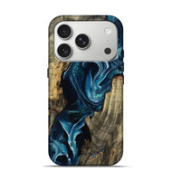 iPhone 17 Pro Wood Live Edge Phone Case - Kaela (Blue, 805369)