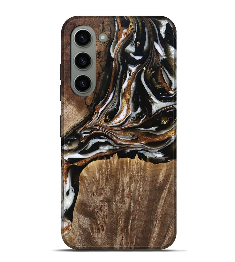 Galaxy S23 Plus Wood Live Edge Phone Case - Cole (Black & White, 805372)