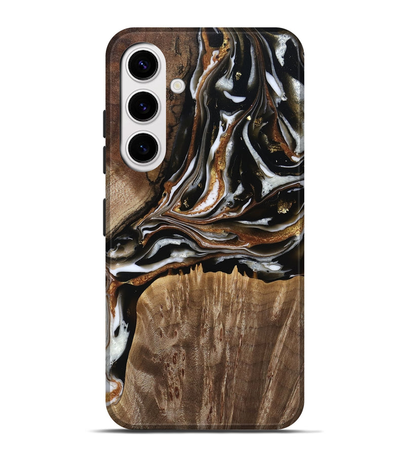 Galaxy S25 Plus Wood Live Edge Phone Case - Cole (Black & White, 805372)