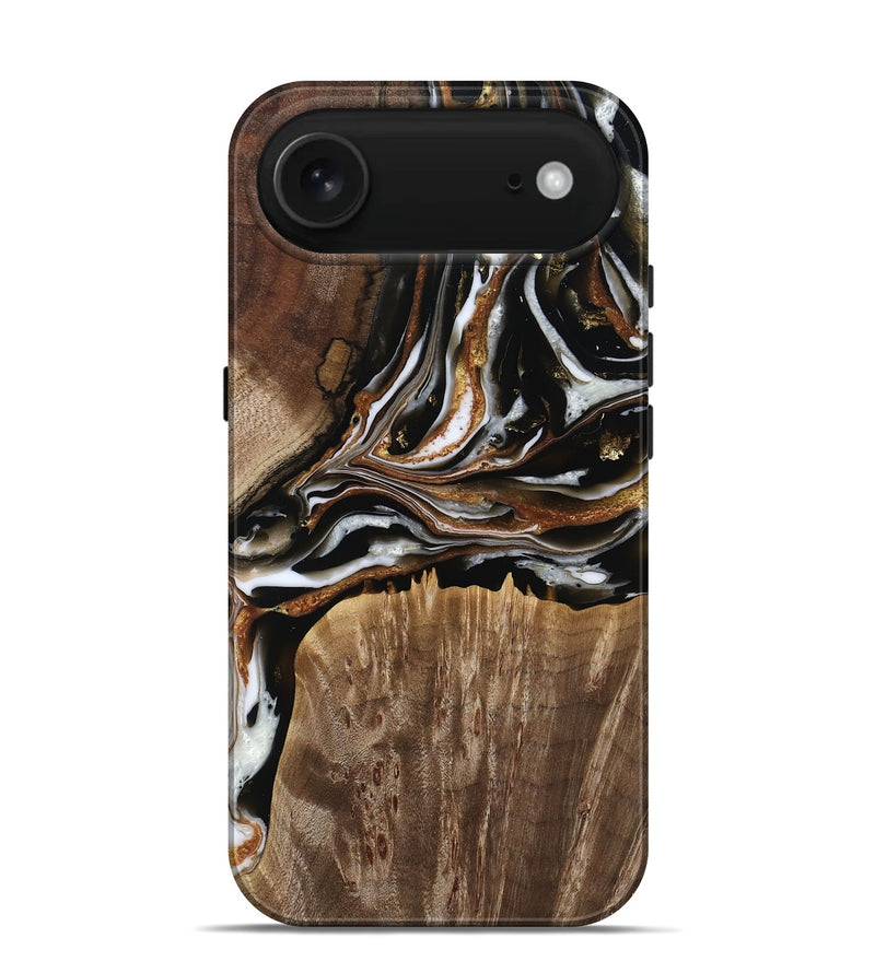 iPhone 17 Air Wood Live Edge Phone Case - Cole (Black & White, 805372)